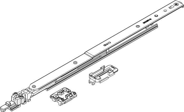 GIESSE "FUTURA" BRACCIO TIPO 2 PER ANTA RIBALTA LARGHEZZA ANTA DA 701 A 1.800mm