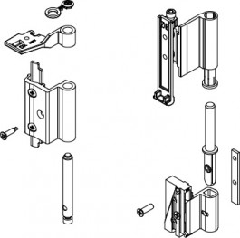 GIESSE "FUTURA" KIT CERNIERE PER ANTA RIBALTA 130 Kg