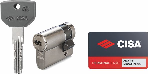 CISA "ASIX P8" MEZZO CILINDRO CHIAVE PUNZONATA