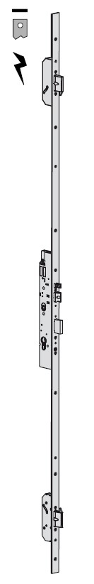 CISA SERRATURA MULTITOP PRO ELETTRICA DA INFILARE FRONTALE PIATTO, SCROCCO E PISTONE REGOLABILI DA 10,5mm A 16,5mm + CATENACCI AVANZANTI PER CILINDRO SAGOMATO