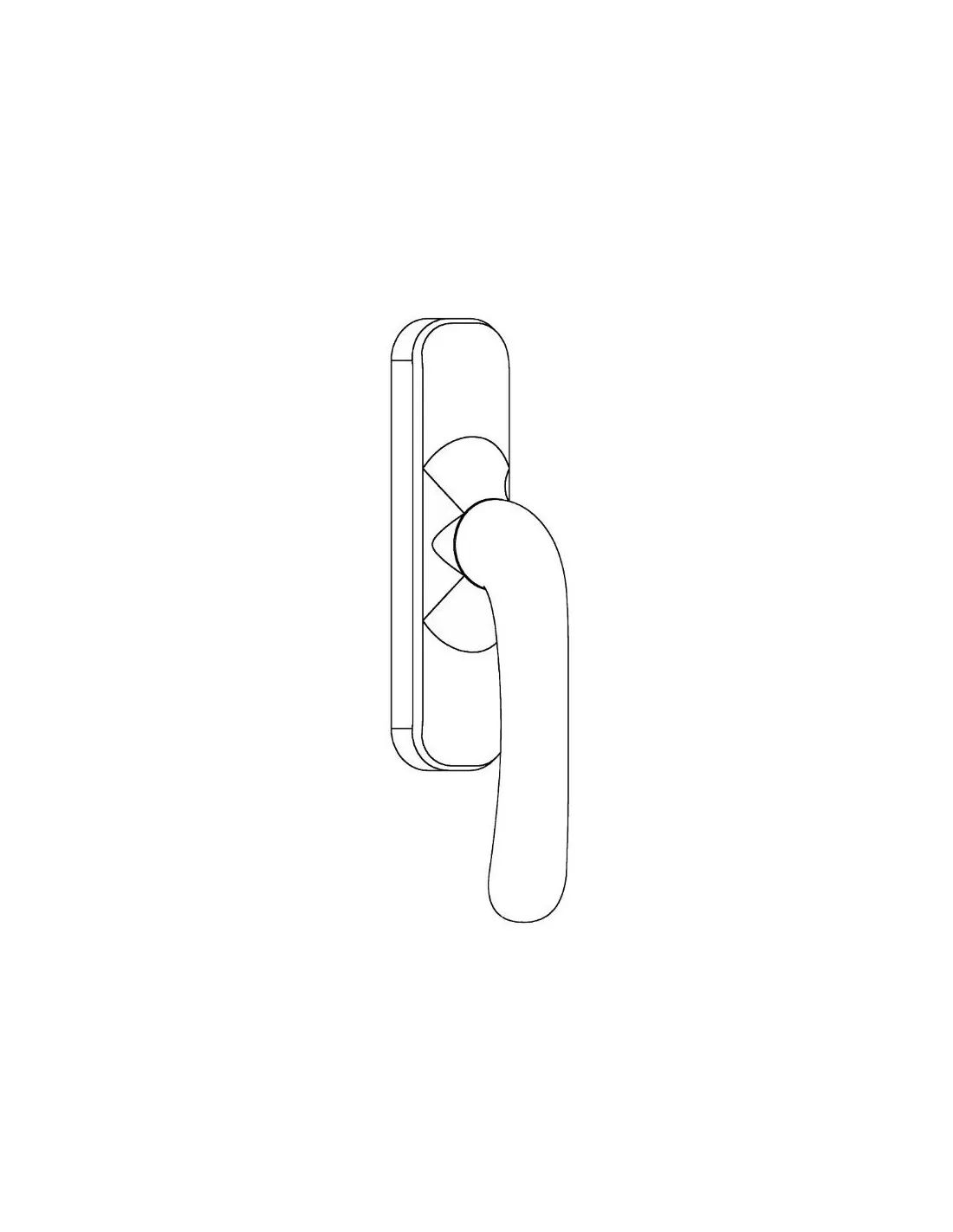 METALKARD "CORTESE" CREMONESE PER ANTA A BATTENTE INTERASSE 130mm
