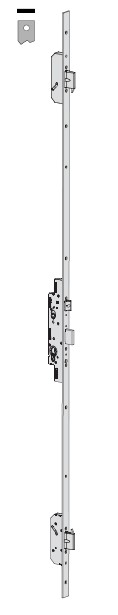 CISA SERRATURA MULTITOP PRO RETRO COMPATIBILE MECCANICA DA INFILARE FRONTALE PIATTO, SCROCCO REGOLABILE DA 11mm A 17mm + CATENACCI AVANZANTI PER CILINDRO SAGOMATO