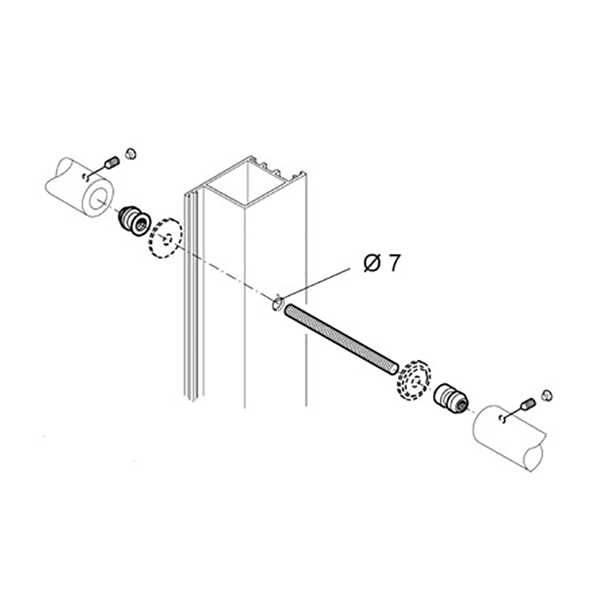 PBA FISSAGGIO CONTRAPPOSTO PER LEGNO, ALLUMINIO E PVC PER ARTICOLO 2CP.012