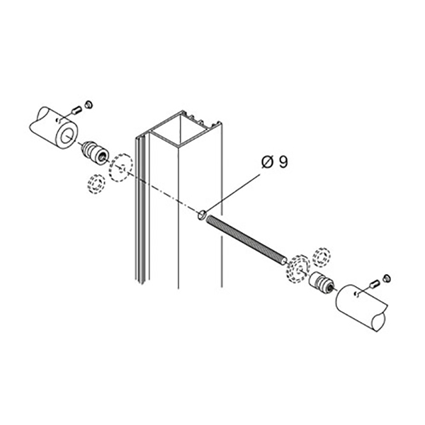 PBA FISSAGGIO CONTRAPPOSTO PER LEGNO, ALLUMINIO E PVC