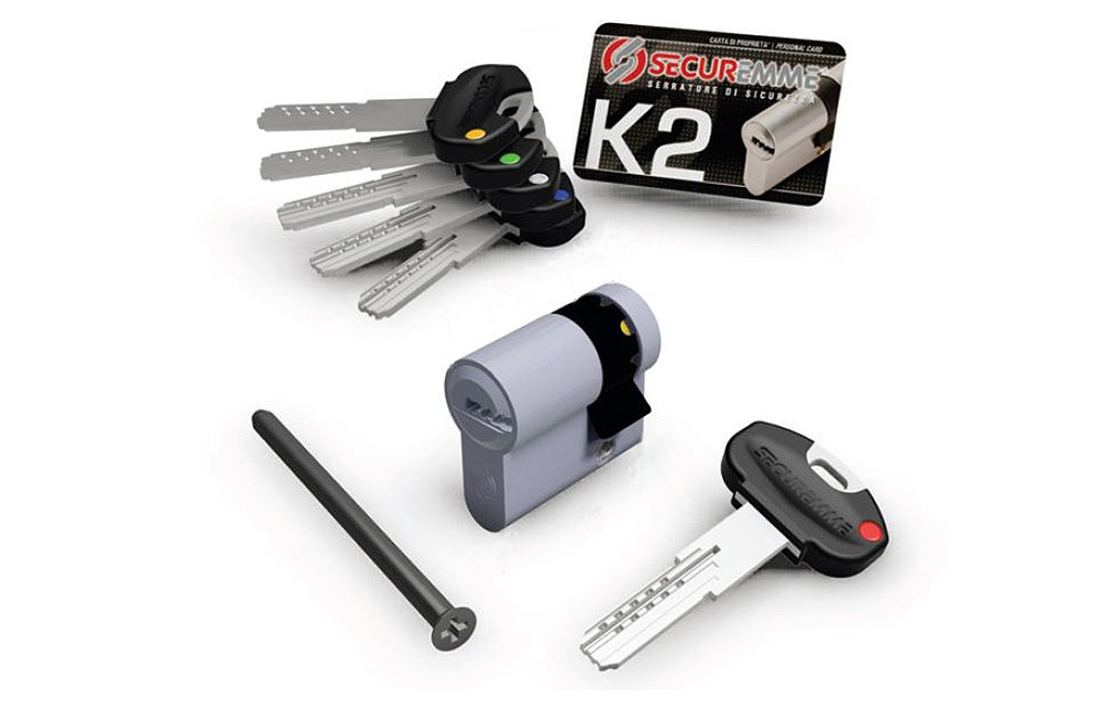 SECUREMME "K2" MEZZO CILINDRO CHIAVE PUNZONATA